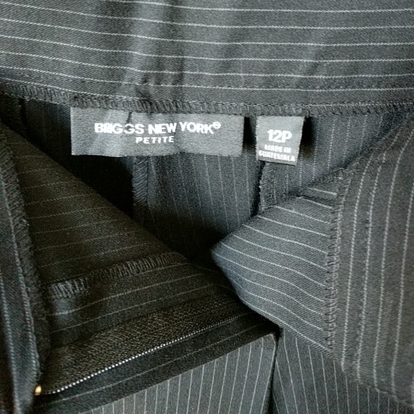 NWT Briggs New York pinstripe pants size 12 petite - Picture 4 of 6